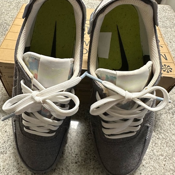 Nike Daybreak DBreak Type Recycled Canvas Iron Grey/Barely Volt White size 9.5 - Picture 12 of 14